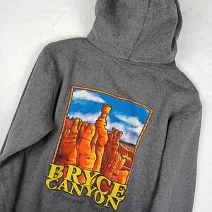 Lone Rock Bryce Canyon National Park Hoodie‎ Mens Small Gray Graphic Pullover